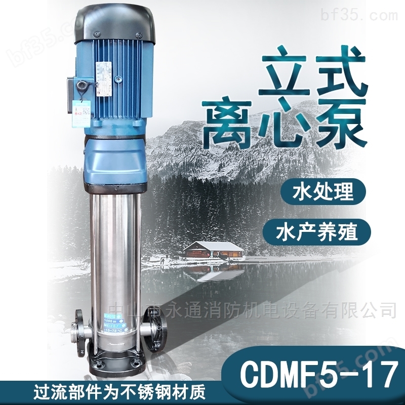立式多级泵CDMF5-17不锈钢离心泵法兰口